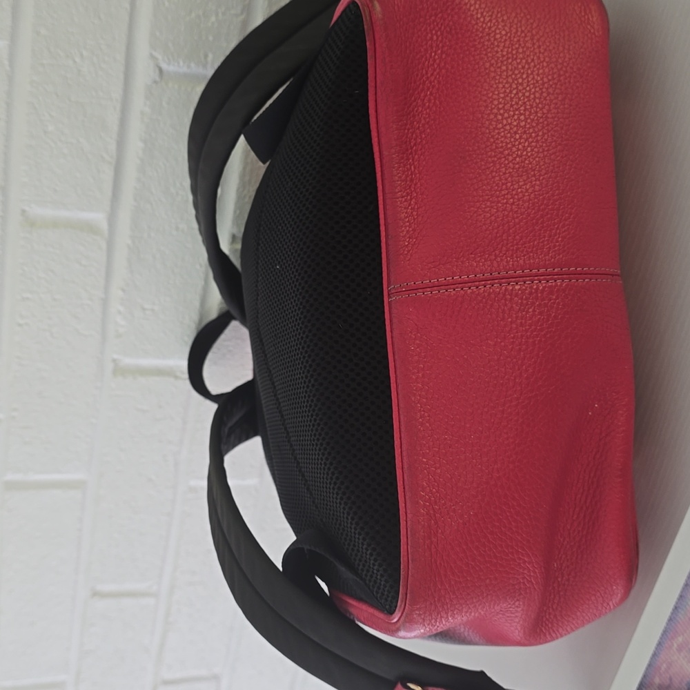 Coach Pink Pebbled Leather Backpack with Gold-Tone Hardware - Picture 11 of 16